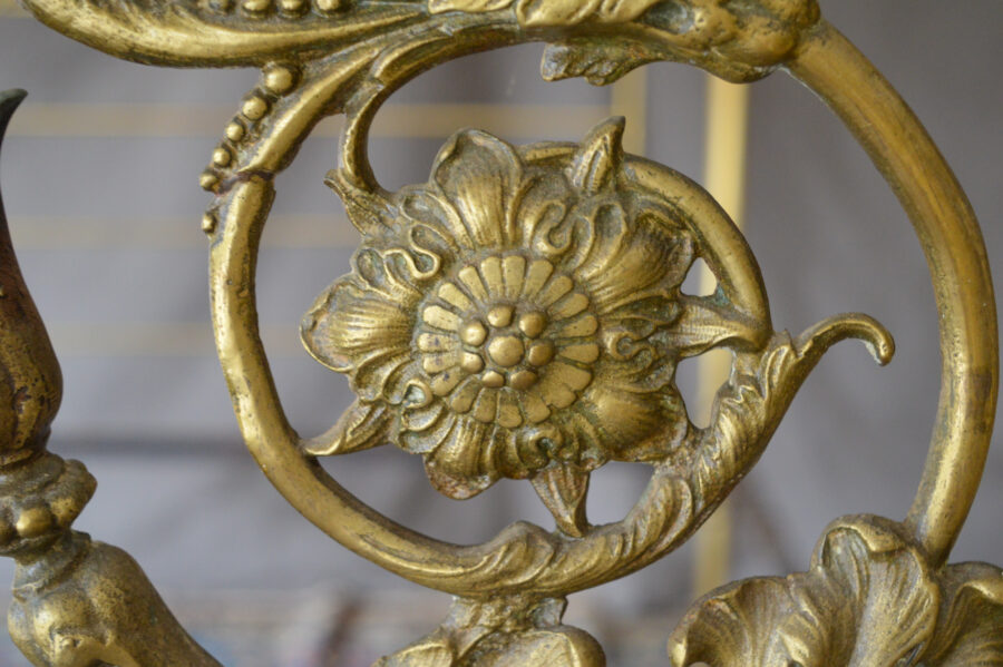 Antiquariato Letto in bronzo a baldacchino Carlo X