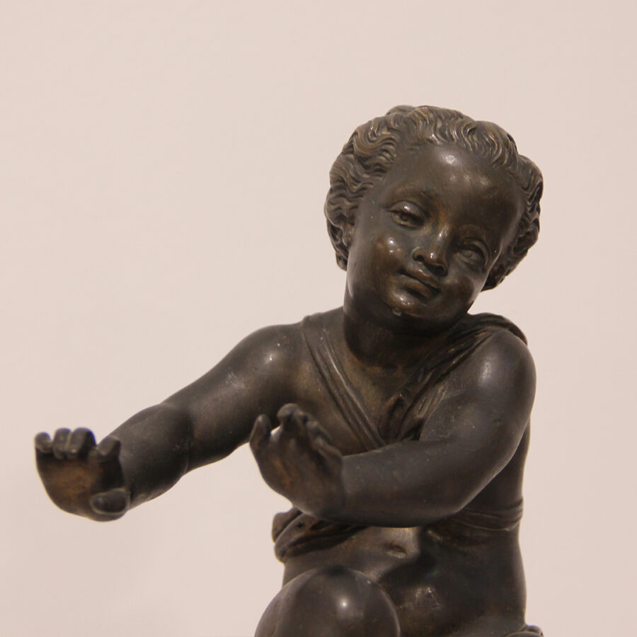 Sculture Coppia di putti in bronzo patinato Impero